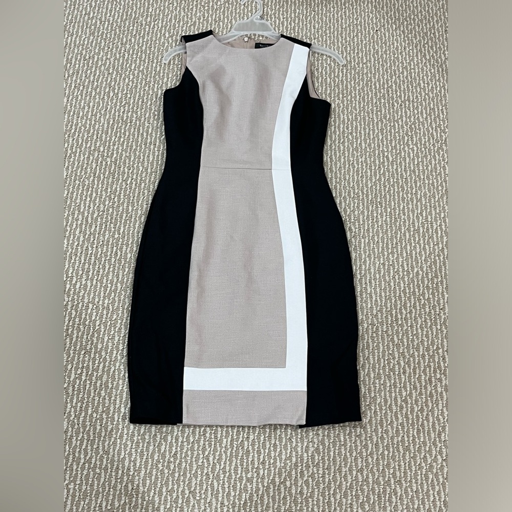 White House Black Market Color Block work dress